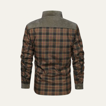Men’s Plaid Sherpa Lined Heavy Shirt Jacket