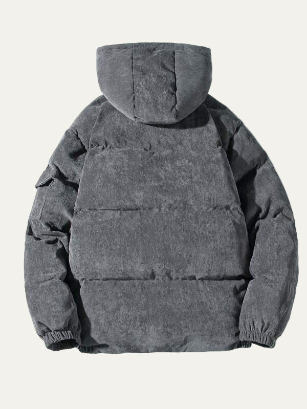 Men’s Technical Utility Jacket with Hood and Patch Pockets
