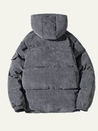 Men’s Technical Utility Jacket with Hood and Patch Pockets