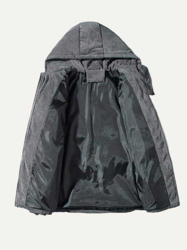 Men’s Technical Utility Jacket with Hood and Patch Pockets