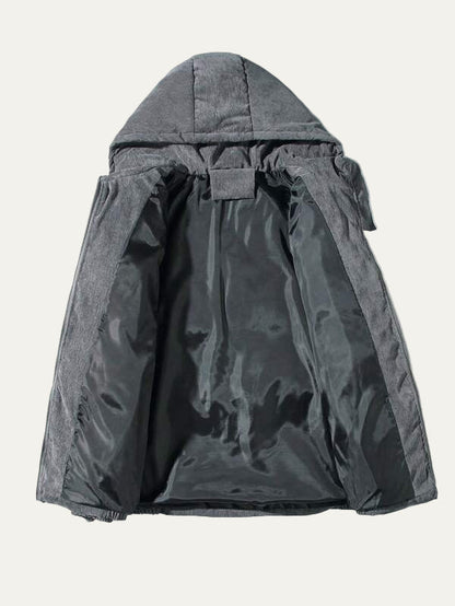 Men’s Technical Utility Jacket with Hood and Patch Pockets