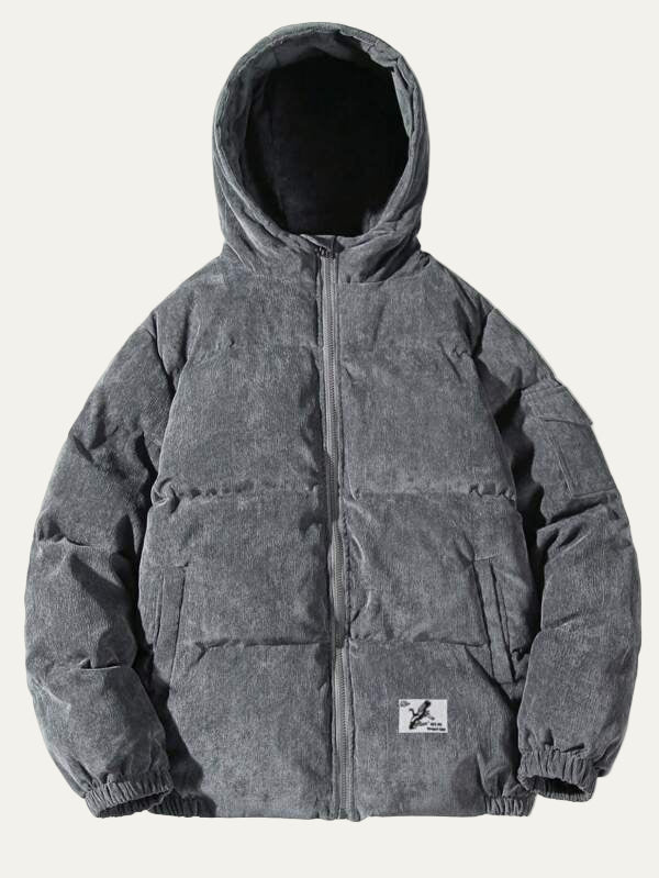 Men’s Technical Utility Jacket with Hood and Patch Pockets
