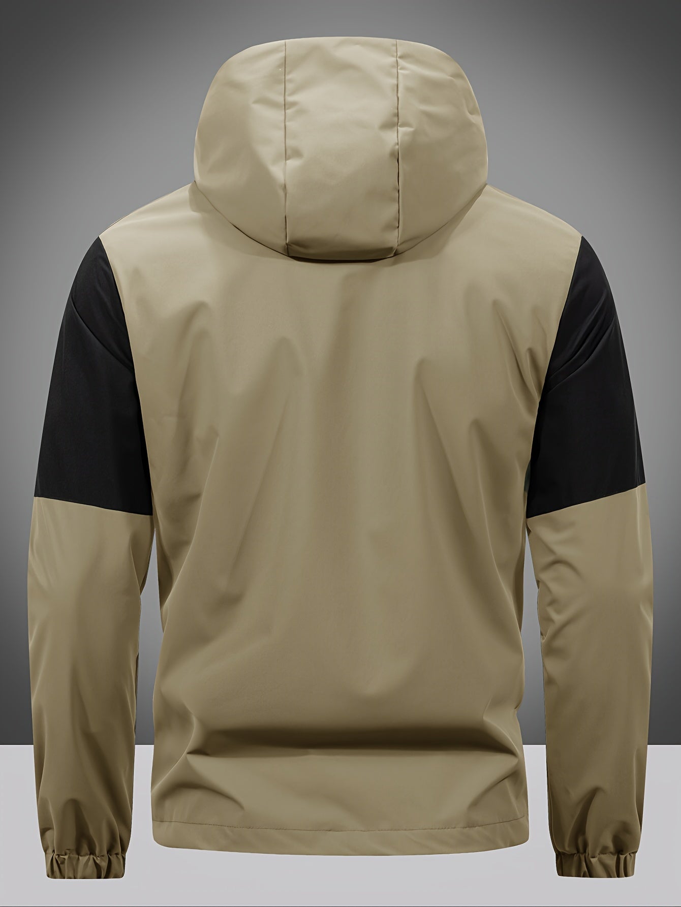 Men's Jacket with Zip, Hood, and Colour Block Design – Milan