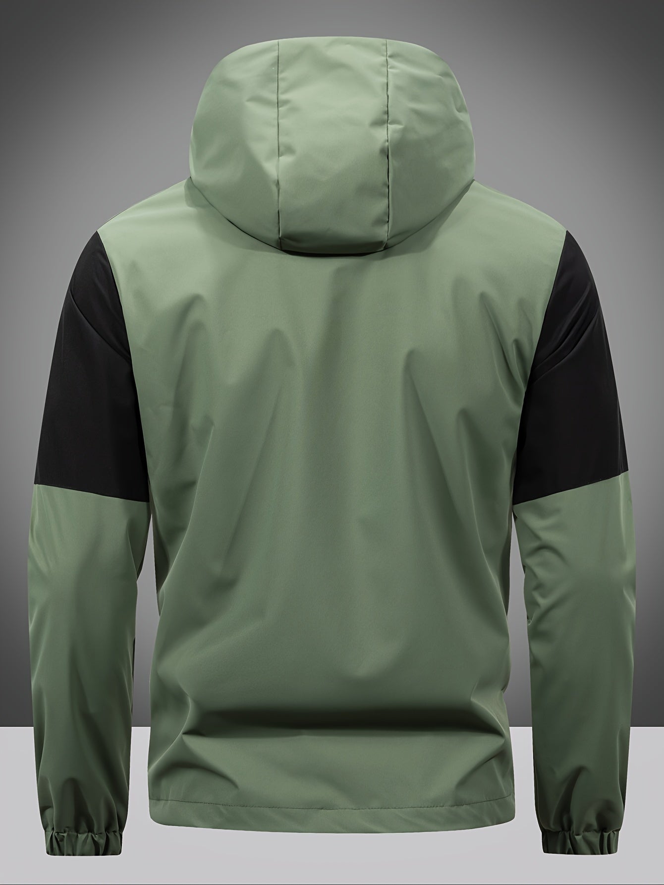 Men's Jacket with Zip, Hood, and Colour Block Design – Milan