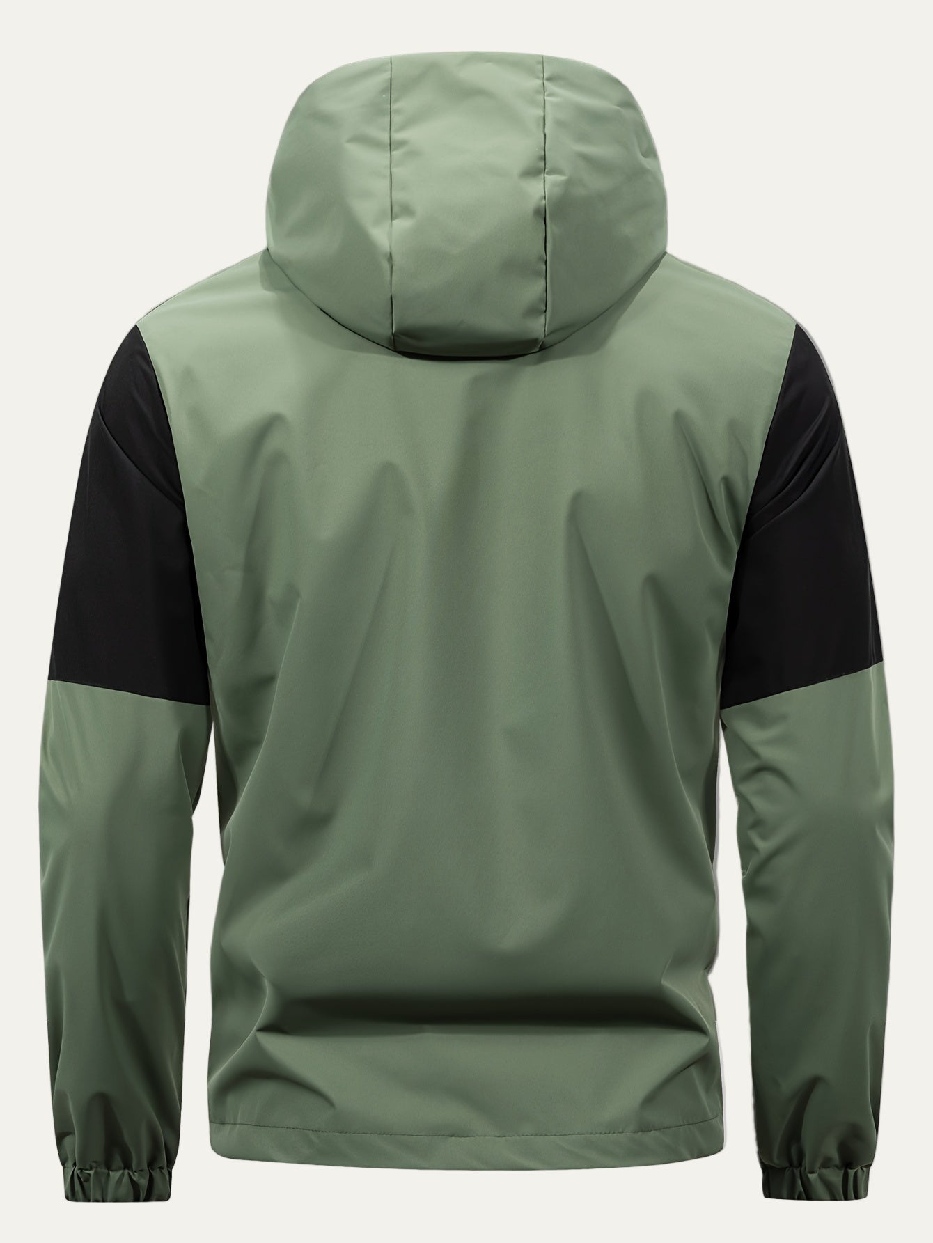 Men’s Color Block Hooded Full Zip Windbreaker