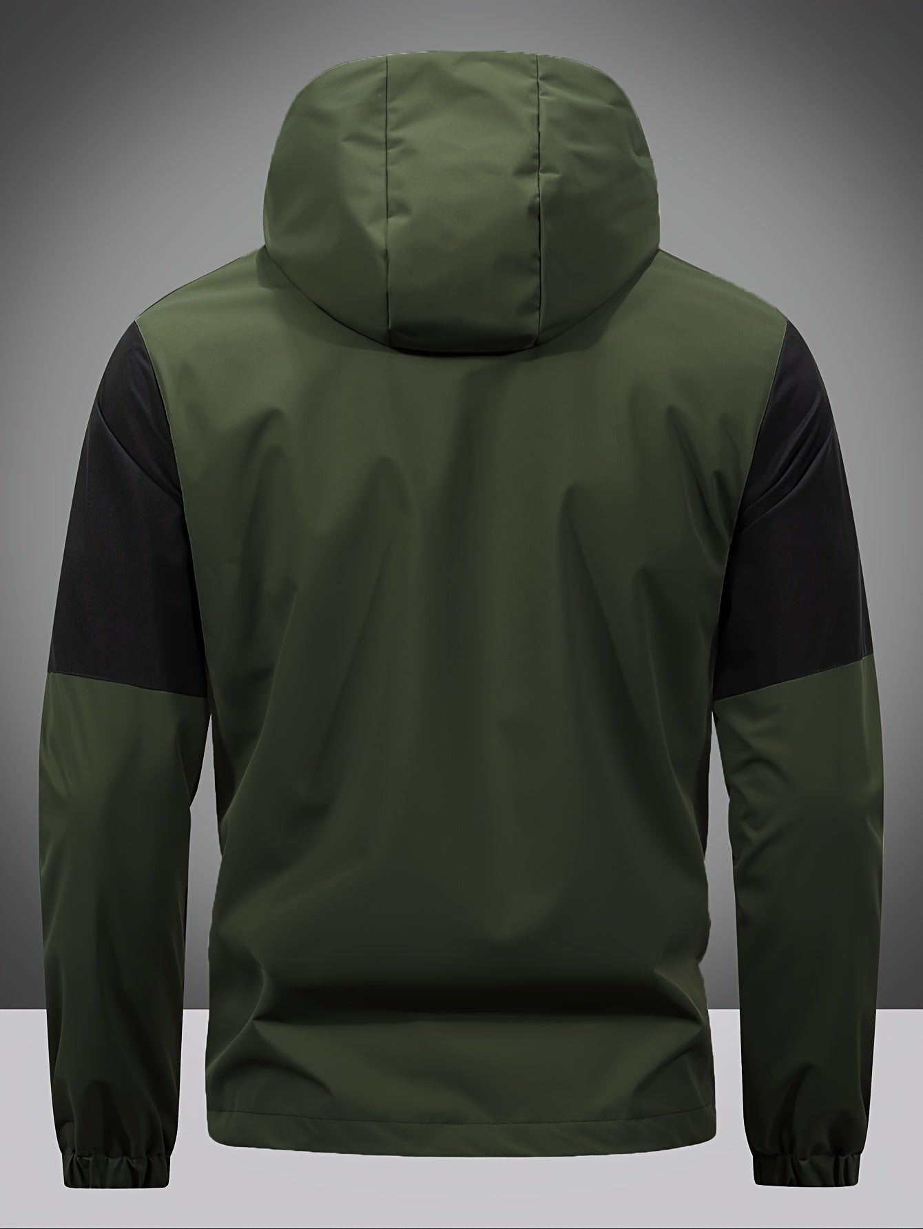 Men's Jacket with Zip, Hood, and Colour Block Design – Milan