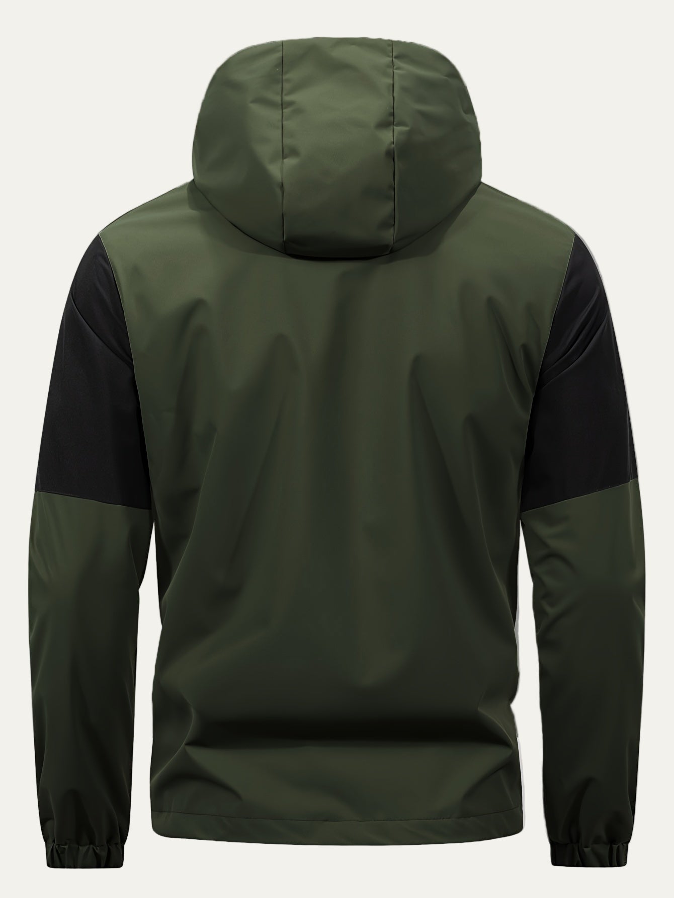 Men’s Color Block Hooded Full Zip Windbreaker