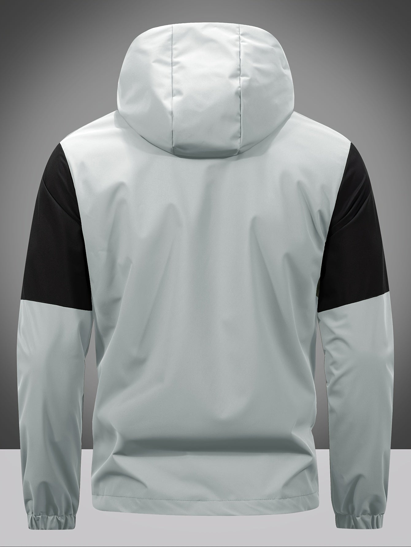 Men's Jacket with Zip, Hood, and Colour Block Design – Milan