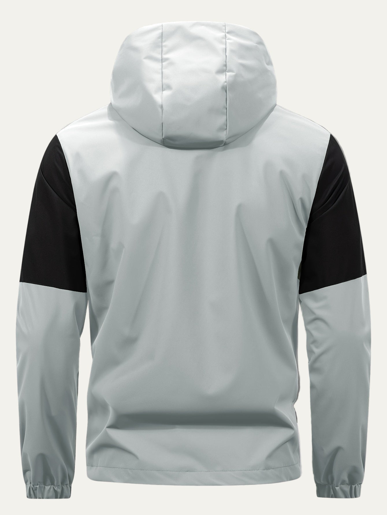 Men’s Color Block Hooded Full Zip Windbreaker