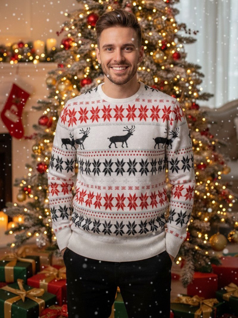 Men’s Knitted Cable Christmas Sweater