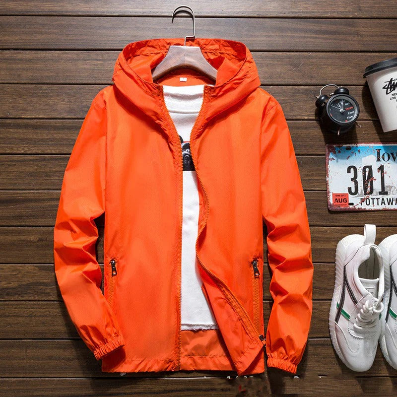 Waterproof Breathable Men's Windbreaker Coat with Hood - BritishElegance