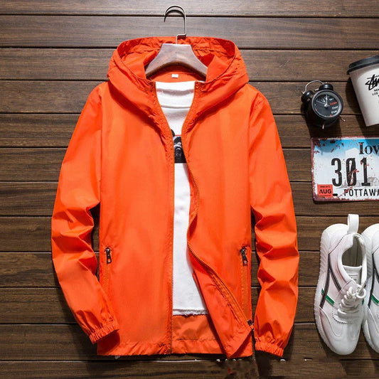 Waterproof Breathable Men's Windbreaker Coat with Hood - BritishElegance