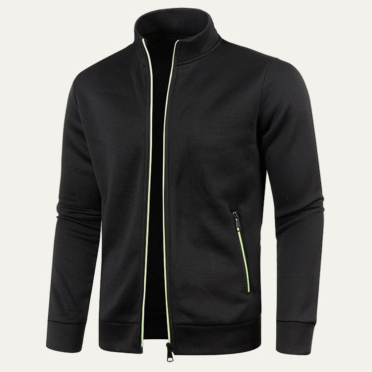 Men’s Zip Up Track Jacket with Neon Trim