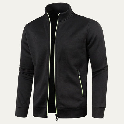 Men’s Zip Up Track Jacket with Neon Trim