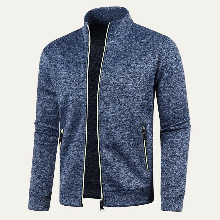 Men’s Zip Up Track Jacket with Neon Trim