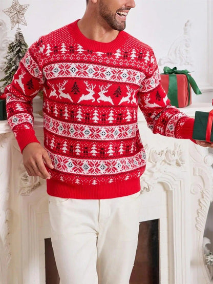 Men’s Reindeer & Tree Christmas Sweater