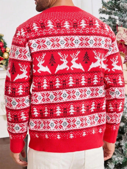Men’s Reindeer & Tree Christmas Sweater