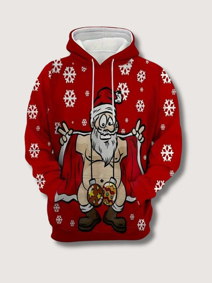 Men’s Santa Print Christmas Hoodie
