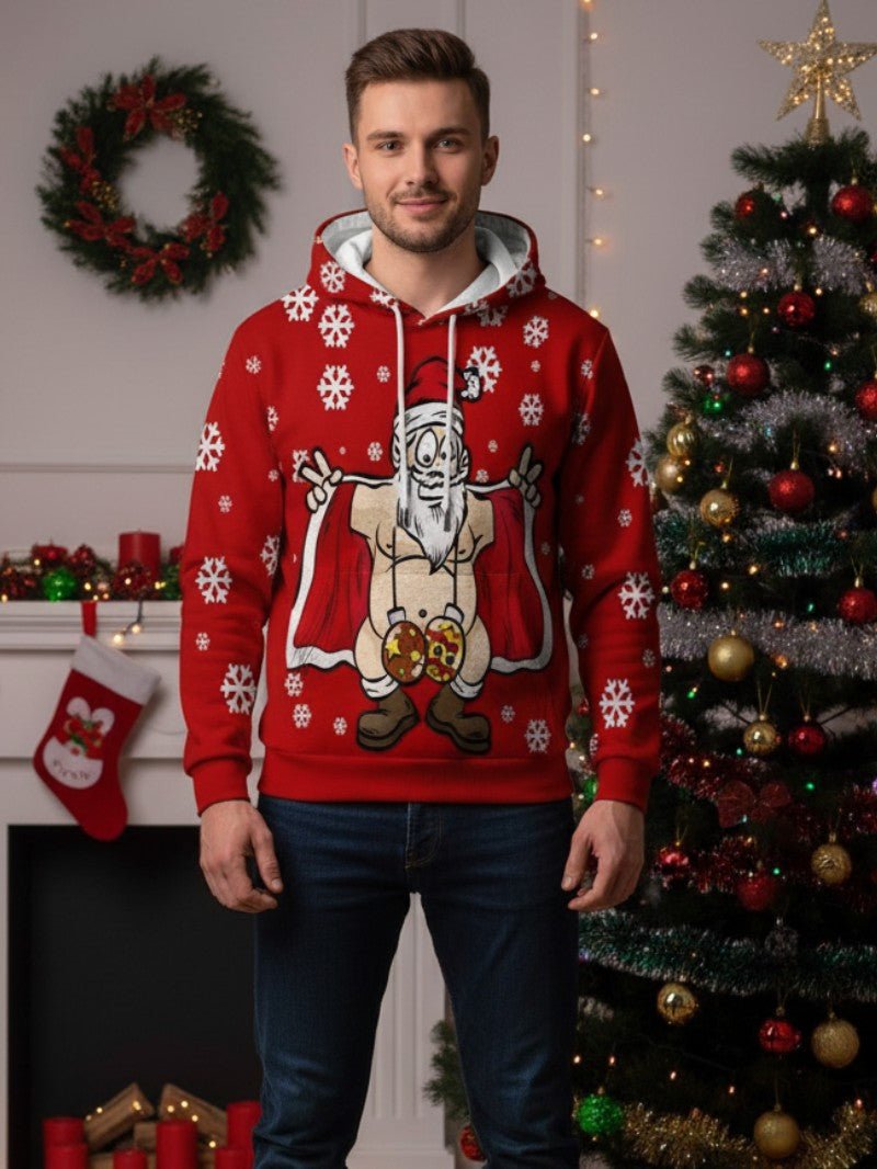 Men’s Santa Print Christmas Hoodie