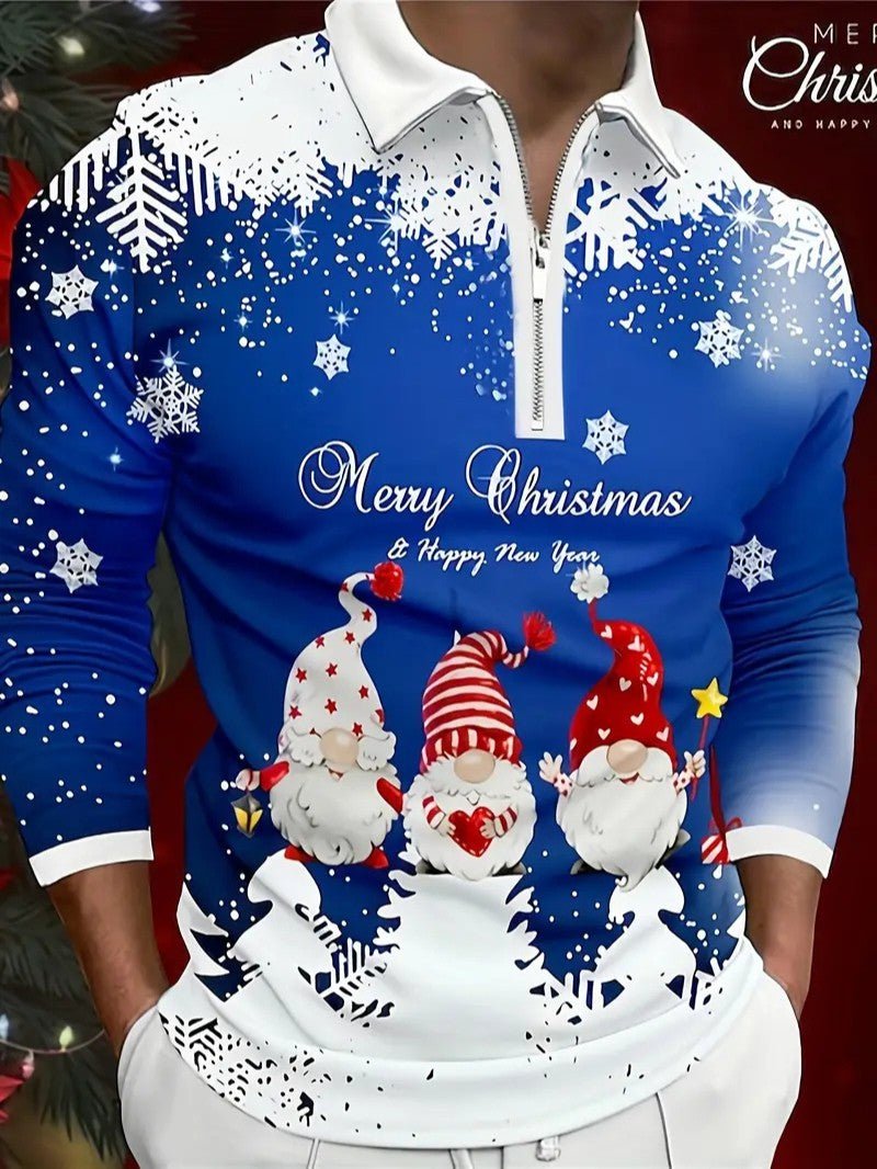 Men’s Santa & Snowflake Christmas Shirt