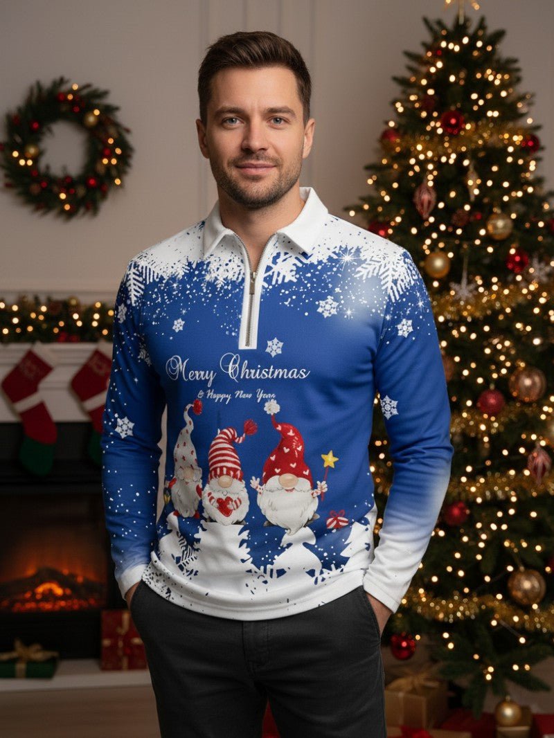 Men’s Santa & Snowflake Christmas Shirt