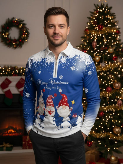 Men’s Santa & Snowflake Christmas Shirt