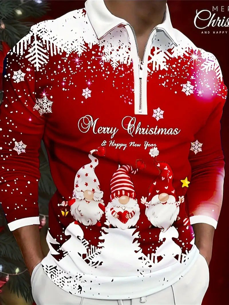 Men’s Santa & Snowflake Christmas Shirt