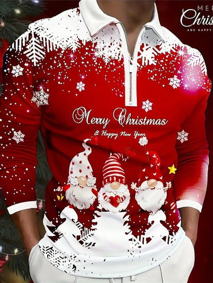 Men’s Santa & Snowflake Christmas Shirt