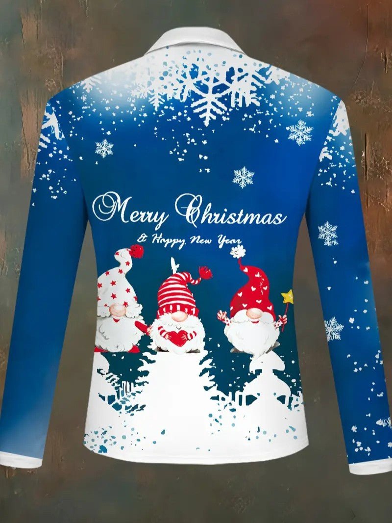 Men’s Santa & Snowflake Christmas Shirt