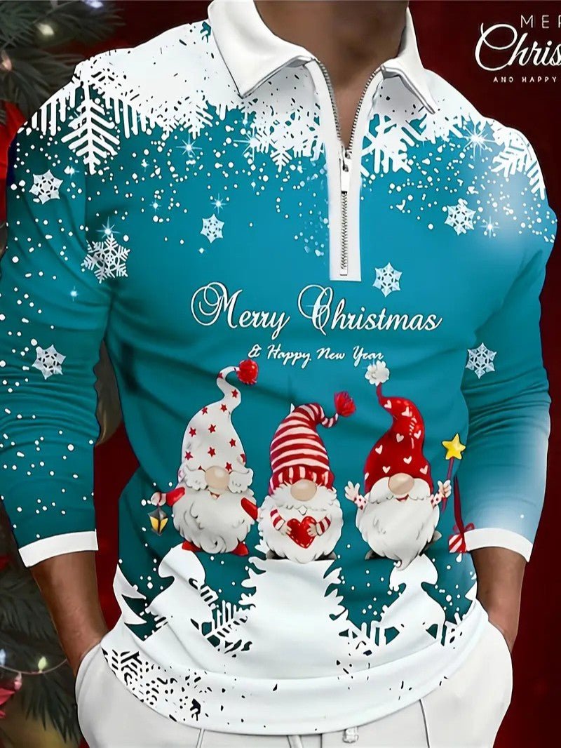 Men’s Santa & Snowflake Christmas Shirt