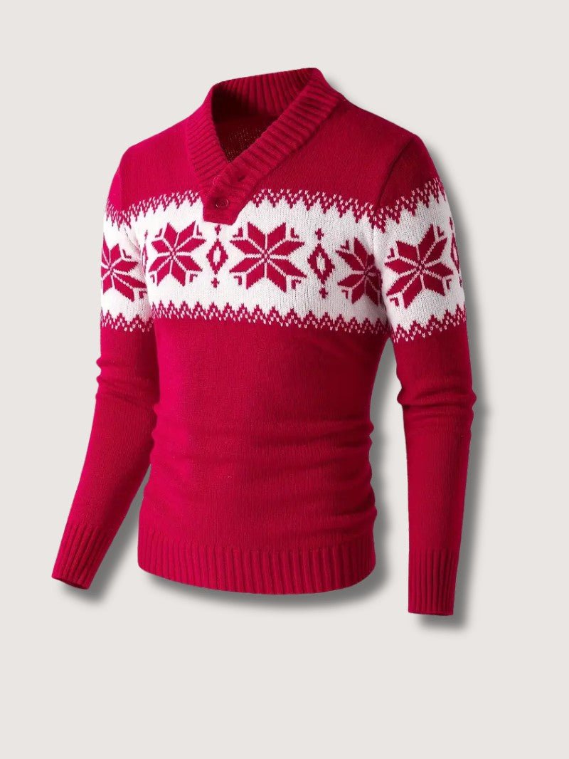 Men’s Snowflake Christmas Knit Sweater