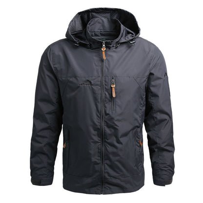Men’s Multi Pocket Full Zip Hooded Jacket