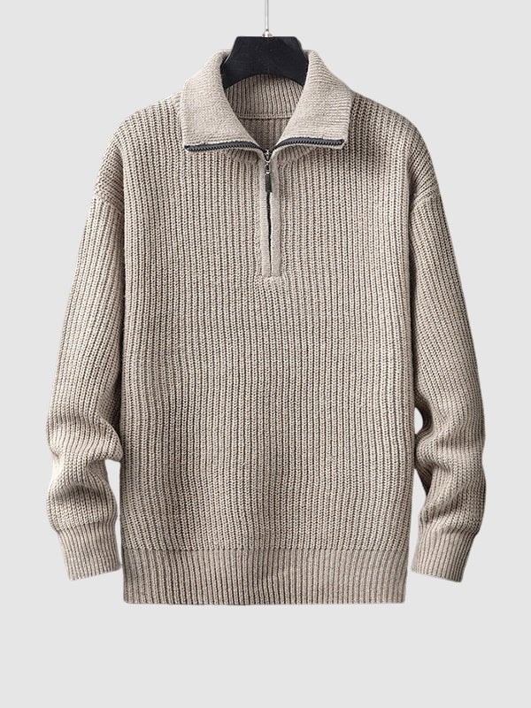 Classic Men's Zipper Knit Sweater