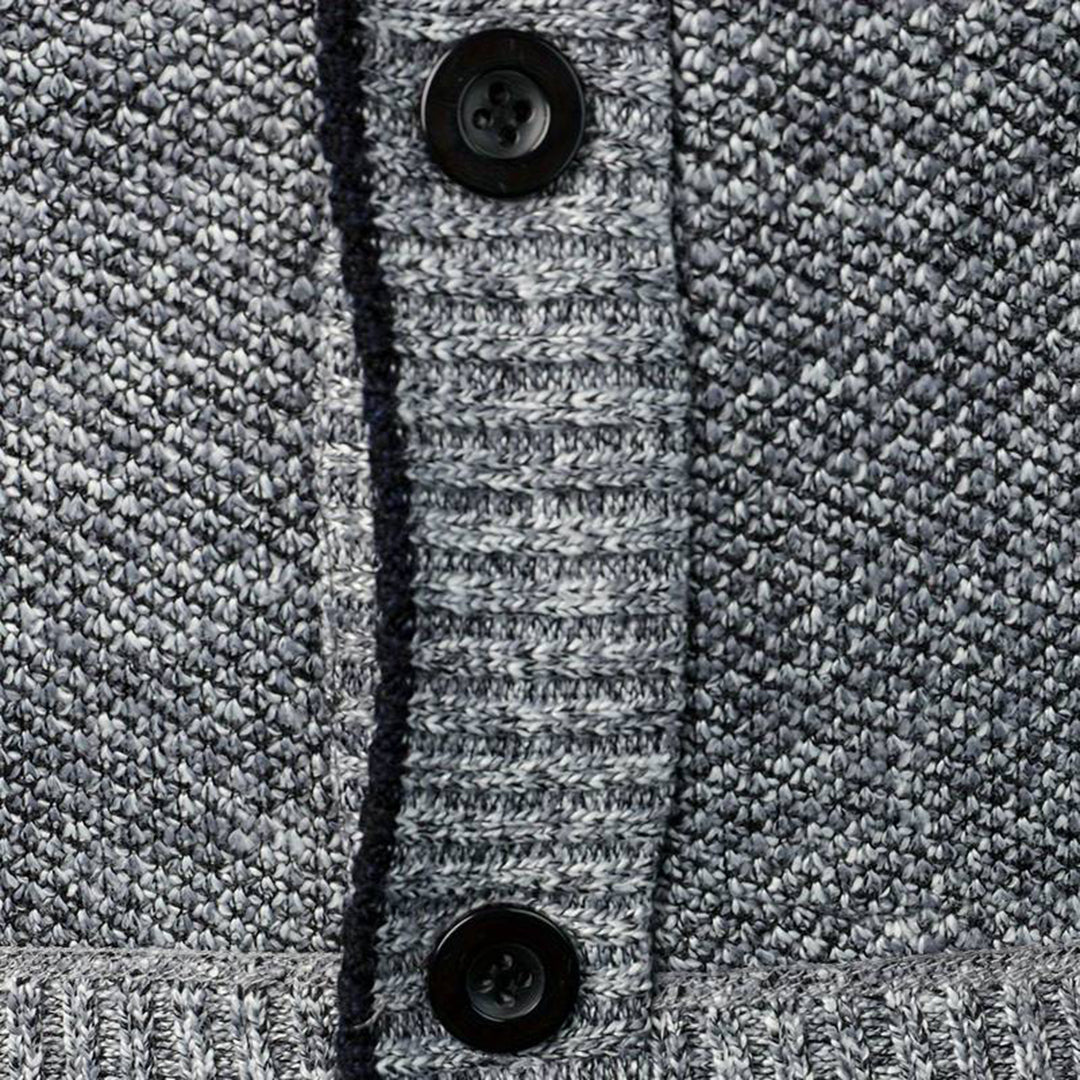 Men’s Textured Knit Shawl Collar Cardigan