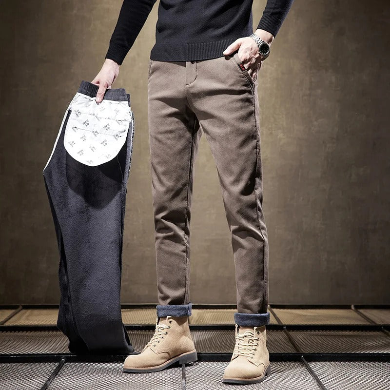Men's Soft Brushed Warm Fit Casual Trousers