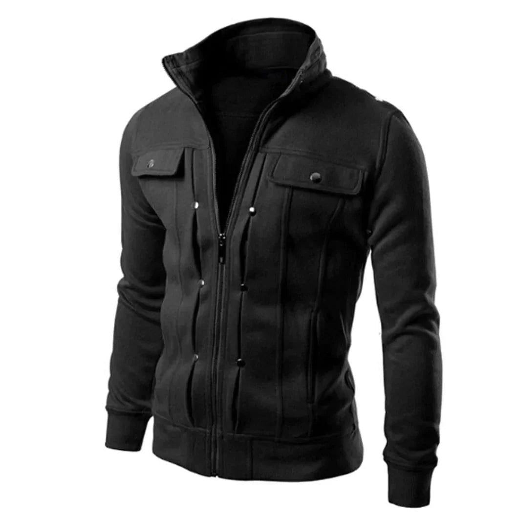 Men's Zip-Up Stand Collar Jacket – Carlo