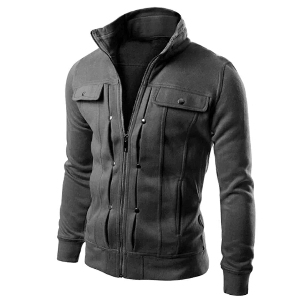 Men's Zip-Up Stand Collar Jacket – Carlo
