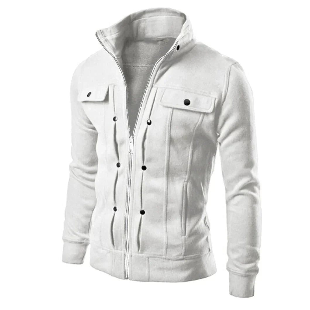 Men's Zip-Up Stand Collar Jacket – Carlo