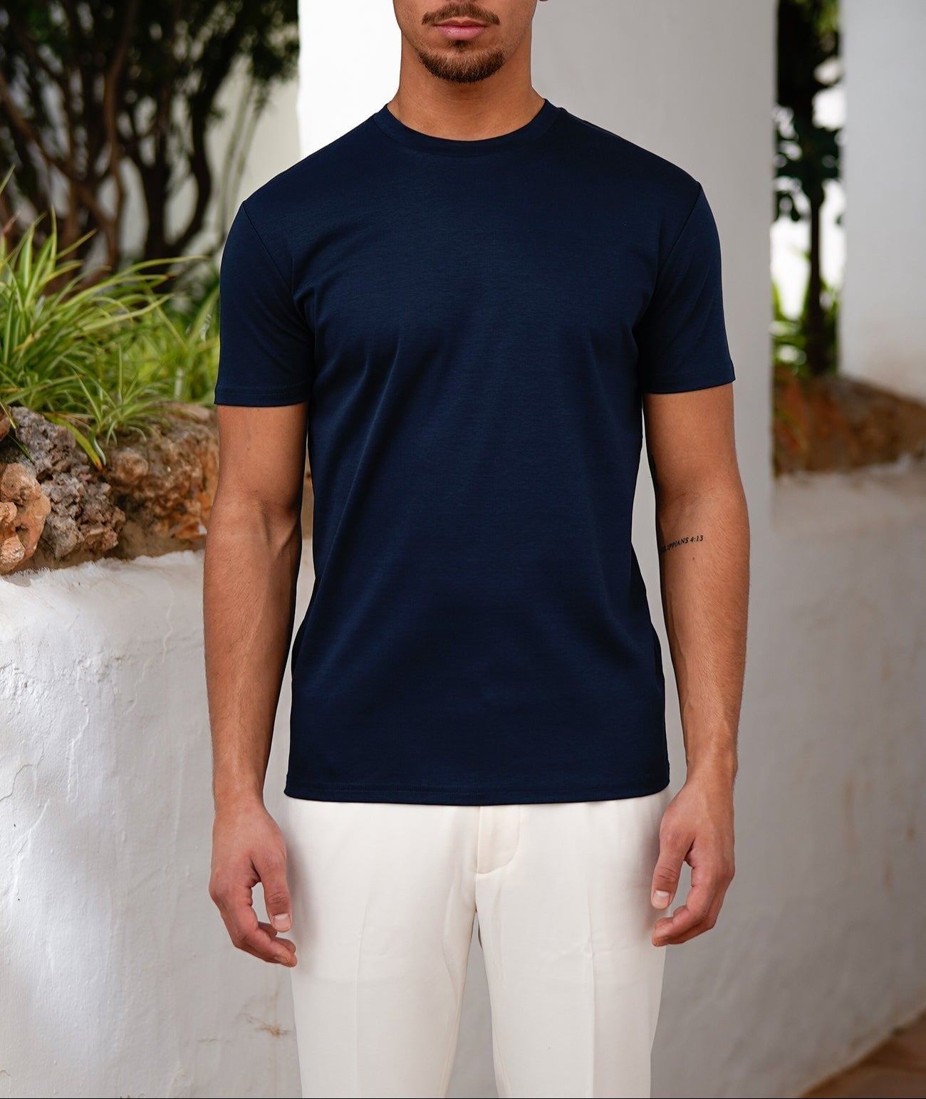 Premium Mens Classic Crew Neck T-Shirt - Soft Satin Touch