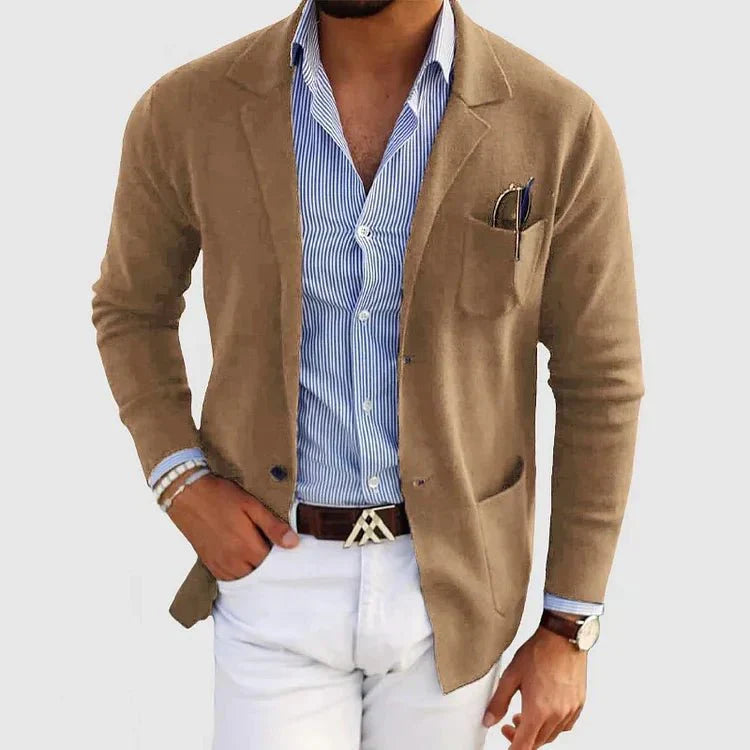 Relaxed Fit Men's Knit Jacket