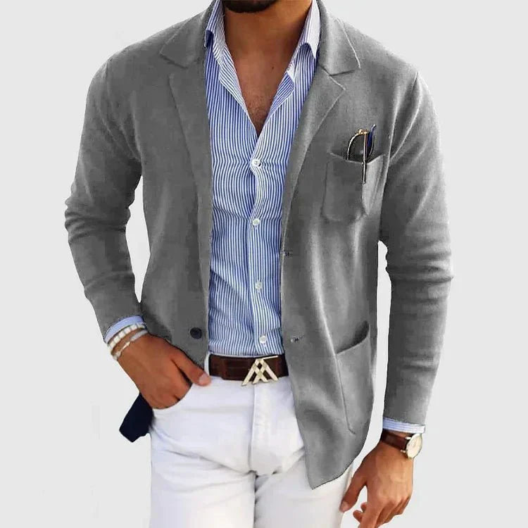 Relaxed Fit Men's Knit Jacket