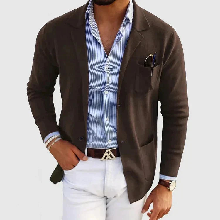 Relaxed Fit Men's Knit Jacket