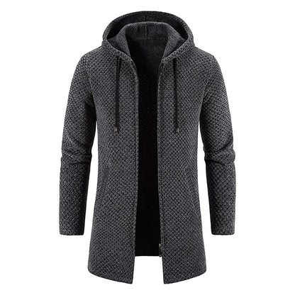 Mid-Length Wool Hoodie for Men - Luca