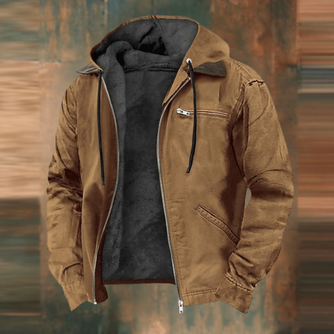 Warm Waterproof Men's Zip Up Jacket with Pockets - BritishElegance