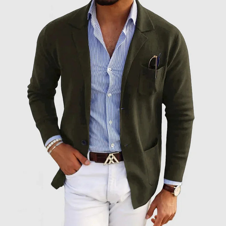 Men’s Soft Knitted Two Button Blazer