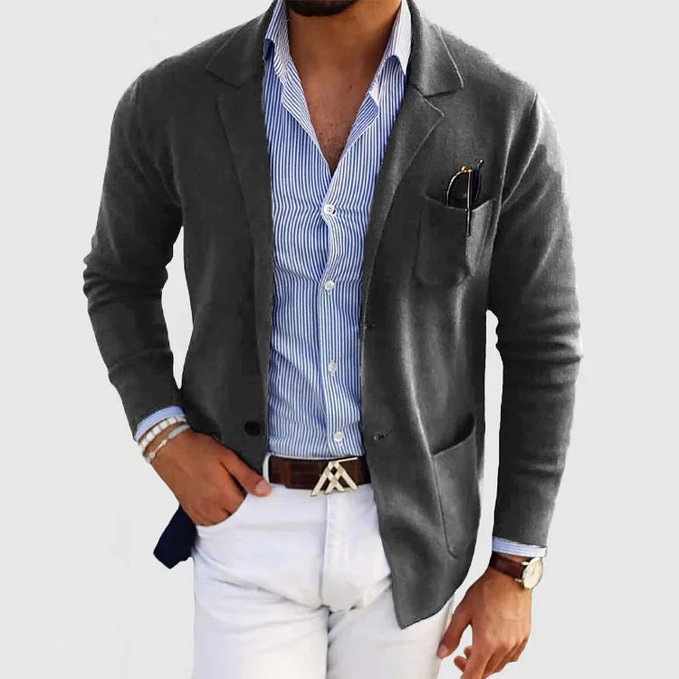Men’s Soft Knitted Two Button Blazer