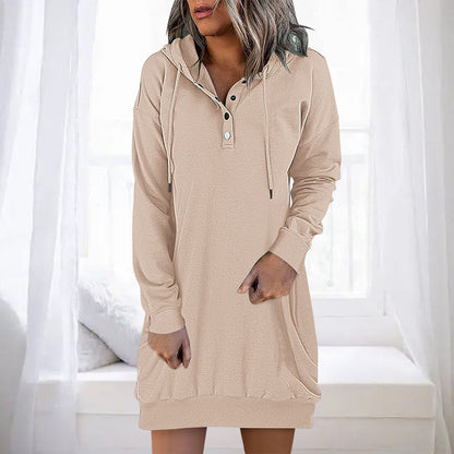Minimalistic Long Women's Hoodie – Valeria