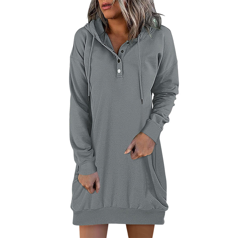 Minimalistic Long Women's Hoodie – Valeria