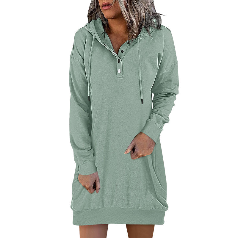 Minimalistic Long Women's Hoodie – Valeria