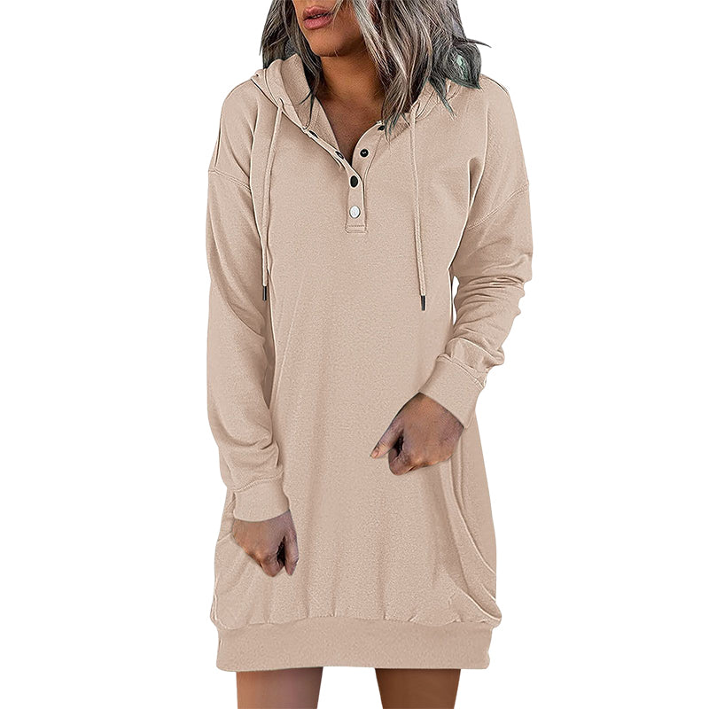 Minimalistic Long Women's Hoodie – Valeria